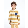 LCW Kids Ekru Polo Yaka Uzun Kollu Erkek Çocuk Sweatshirt