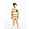 LCW Kids Ekru Polo Yaka Uzun Kollu Erkek Çocuk Sweatshirt