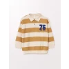 LCW Kids Ekru Polo Yaka Uzun Kollu Erkek Çocuk Sweatshirt