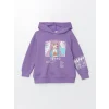 LCW Kids Mor Kapüşonlu Kız Çocuk Kalın Sweatshirt