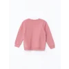 LCW Kids Pembe Bisiklet Yaka Uzun Kollu Baskılı Kız Çocuk Sweatshirt ve Eşofman Alt 2li Takım