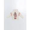 LCW Kids Ekru Kapüşonlu Kız Çocuk Kalın Sweatshirt