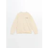 LCW Kids Bej Polo Yaka Kız Çocuk Sweatshirt