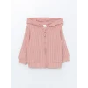 LCW baby Pembe Kapüşonlu Kız Bebek Hırka ve Tayt 2li Takım