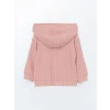 LCW baby Pembe Kapüşonlu Kız Bebek Hırka ve Tayt 2li Takım