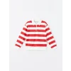 LCW Kids Kirmizi Polo Yaka Kız Çocuk Kalın Sweatshirt