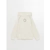LCW Kids Ekru Baskılı Uzun Kollu Kız Çocuk Sweatshirt ve Tayt