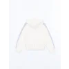 LCW Kids Ekru Kapüşonlu Kız Çocuk Kalın Sweatshirt