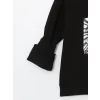 LCW Kids Siyah Baskılı Kız Çocuk Kalın Sweatshirt