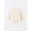 LCW Kids Ekru Bisiklet Yaka Uzun Kollu Baskılı Kız Çocuk Sweatshirt 2li
