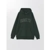 XSIDE Yeşil Uzun Kollu Nakışlı Erkek Kalın Hoodie