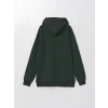 XSIDE Yeşil Uzun Kollu Nakışlı Erkek Kalın Hoodie