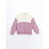 LCW Kids Lila Dik Yaka Kız Çocuk Kalın Sweatshirt