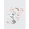 LCW DREAM Pembe Renk Bloklu Kadın Patik Çorap 5li