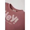 Defacto D5403 Pembe Kız Bebek Baskılı Sweatshirt