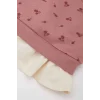 Defacto D7184 Pembe Kız Bebek Bisiklet Yaka Çiçekli İçi Yumuşak Tüylü Sweatshirt
