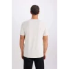 Defacto M6606 Ekru Slim Fit Dar Kesim Bisiklet Yaka Modal Karışımlı Pamuklu Basic Düz Kısa Kollu Tişört