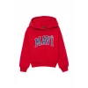 Mavi 6610110-70464 Mavi Logo Baskılı Kırmızı Kapüşonlu Sweatshirt