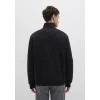 Mavi 0S10419-900 Yarı Fermuarlı siyah Basic Sweatshirt