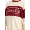 Defacto E6418A8ER42 Ekru Kız Çocuk 2li Takım Baskılı Sweatshirt Eşofman Altı