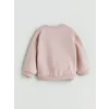 LCW Kids Pembe Çiçek Desenli Kız Çocuk Sweatshirt