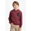 Defacto F2714A8BR194 Bordo Erkek Çocuk Oversize Geniş Kalıp Kapüşonlu Okul Sweatshirt