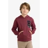 Defacto F2714A8BR194 Bordo Erkek Çocuk Oversize Geniş Kalıp Kapüşonlu Okul Sweatshirt