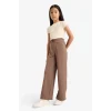 Defacto D0743A8BN534 Kahve Kız Çocuk Wide Leg Beli Lastikli Geniş Paça Eşofman Altı