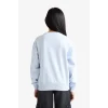 Defacto E6760A8BE216 Mavi Kız Çocuk Relax Fit Bisiklet Yaka Baskılı Sweatshirt