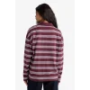 Defacto F9025AXBR232 Bordo Relax Fit Polo Yaka Çizgili Sweatshirt