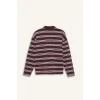 Defacto F9025AXBR232 Bordo Relax Fit Polo Yaka Çizgili Sweatshirt