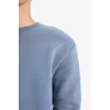 Defacto T3777AZGR171 Gri Regular Fit Bisiklet Yaka Basic Düz Kalın Sweatshirt