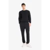 Defacto T3777AZBK81 Siyah Regular Fit Bisiklet Yaka Basic Düz Kalın Sweatshirt