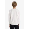 Defacto F1963A8WT32 Beyaz Erkek Çocuk Bisiklet Yaka Baskılı Sweatshirt