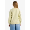 Defacto E6760A8GN1236 Yeşil Kız Çocuk Relax Fit Bisiklet Yaka Baskılı Sweatshirt