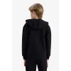 Defacto X5844A6BK81 Siyah Erkek Çocuk Kapüşonlu Okul Fermuarlı Sweatshirt