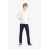 Defacto U3254A6NV253 Lacivert Erkek Çocuk Düz Paça Gabardin Okul Pantolonu