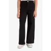 Defacto E6188A8BK27 Siyah Kız Çocuk Wide Leg Geniş Paça Pamuklu Okul Pantolonu