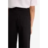 Defacto E6188A8BK27 Siyah Kız Çocuk Wide Leg Geniş Paça Pamuklu Okul Pantolonu