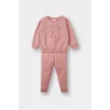 Defacto E8995A5PN111 Pembe Kız Bebek 2li Takım İçi Yumuşak Tüylü Baskılı Sweatshirt Eşofman Altı