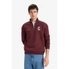 Defacto E9415AXBR230 Bordo Boxy Fit Dik Yaka Fermuarlı Baskılı Sweatshirt