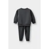 Defacto E8994A5GR164 Gri Erkek Bebek 2li Takım Baskılı Sweatshirt Eşofman Altı