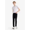 Defacto C3683A8NM40 Siyah Erkek Çocuk Okul Slim Fit Dar Kesim Düz Paça Jean Pantolon