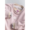 Defacto E8351A5PR345 Pembe Kız Bebek Bisiklet Yaka Çiçekli Sweatshirt