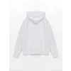 LCW Kids Gri Kapüşonlu Basic Uzun Kollu Kız Çocuk Fermuarlı Sweatshirt