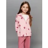 LCW Kids Pembe Fermuarlı Kapüşonlu Kız Çocuk Sweatshirt