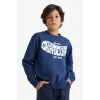 Defacto F2841A8NV241 Lacivert Erkek Çocuk Bisiklet Yaka Baskılı Sweatshirt