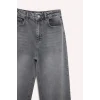 Defacto F5522AXNM55 Gri 90s Wide Leg Yüksek Bel Uzun Jean Yıkamalı Pantolon