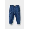 Defacto F3761A5NM28 Mavi Erkek Bebek Jogger Fit Jean Pantolon