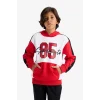 Defacto F2505A8RD79 Kırmızı Erkek Çocuk 2li Takım Kapüşonlu Baskılı Sweatshirt Eşofman Altı
